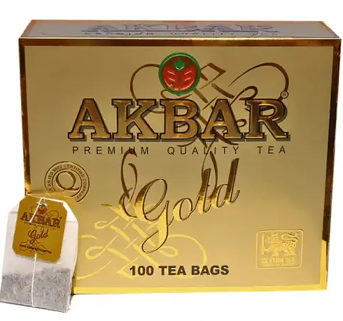 Чай чорний Akbar Gold пакетований 200 г (100 x 2 г)